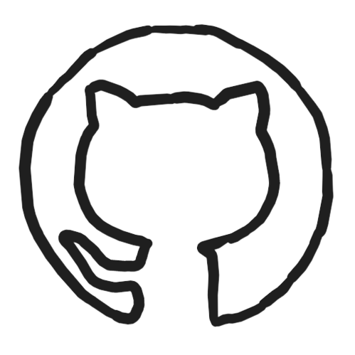 Drawing of the GitHub logo